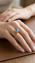 Basket-Set Ring (Blue)