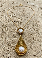 Brass Baroque Pearl Necklace