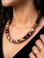 Abstract Beads Choker Necklace