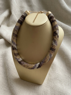Abstract Beads Choker Necklace