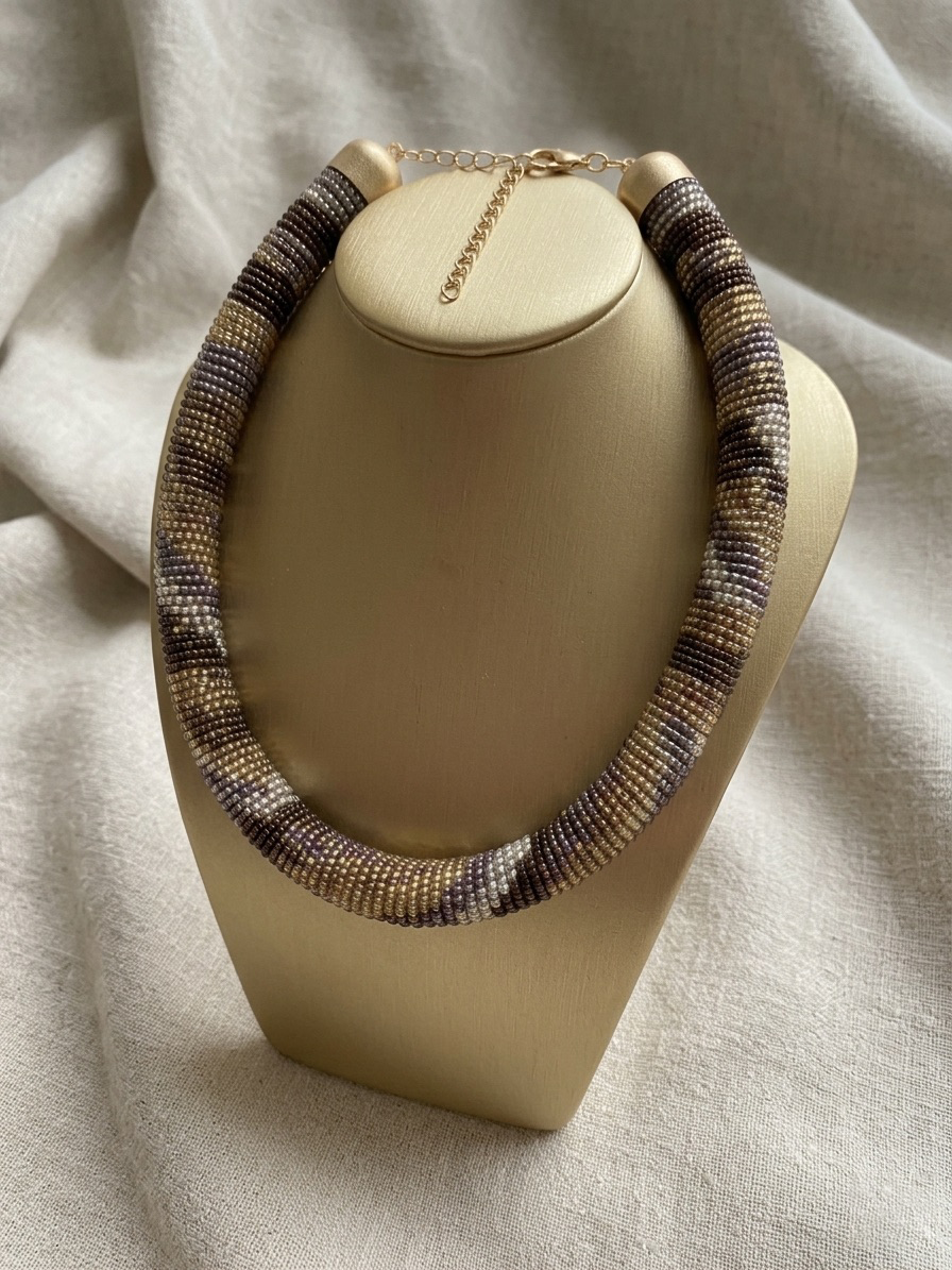 Abstract Beads Choker Necklace