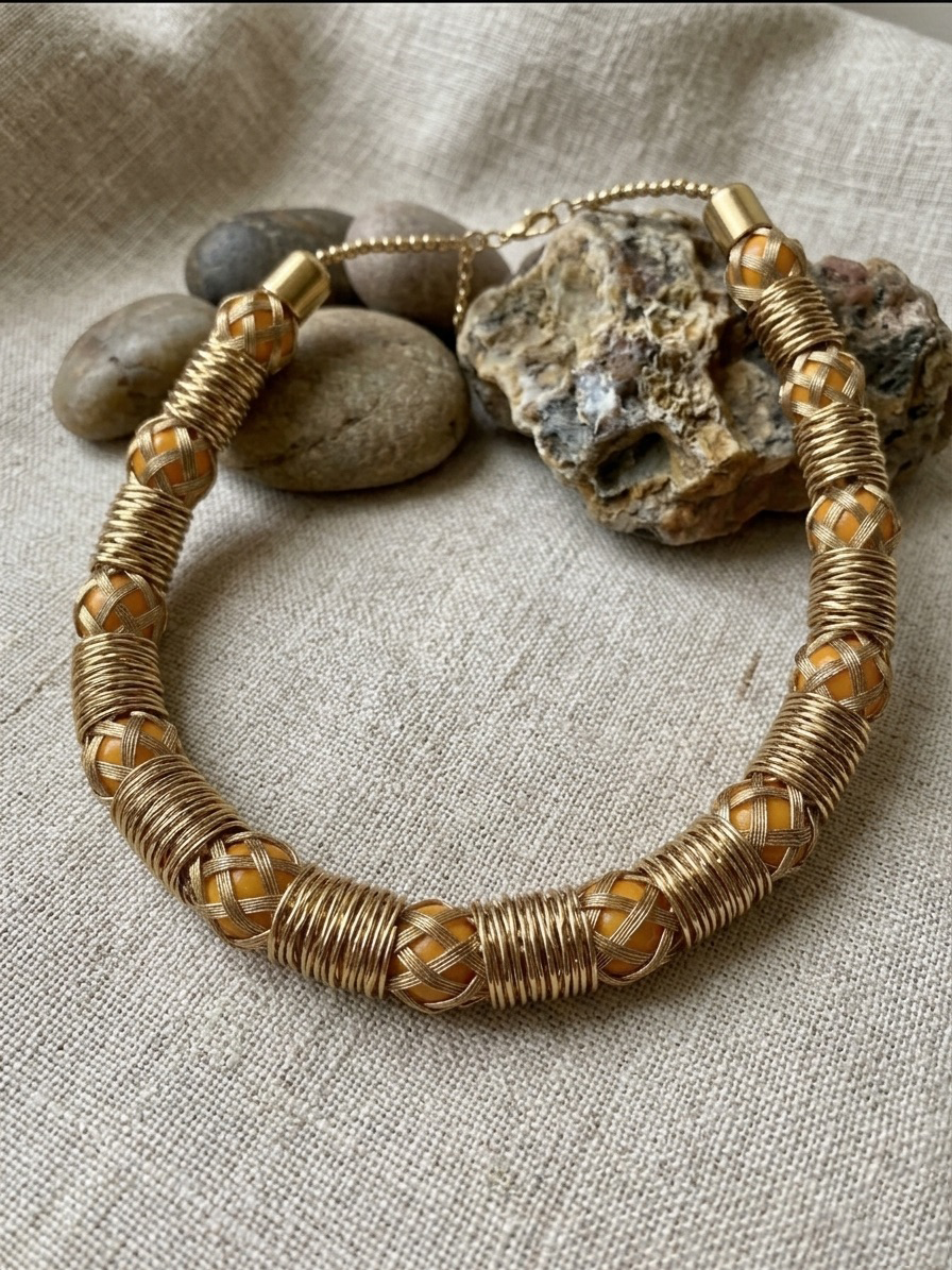 Wire Wrapped Stone Choker