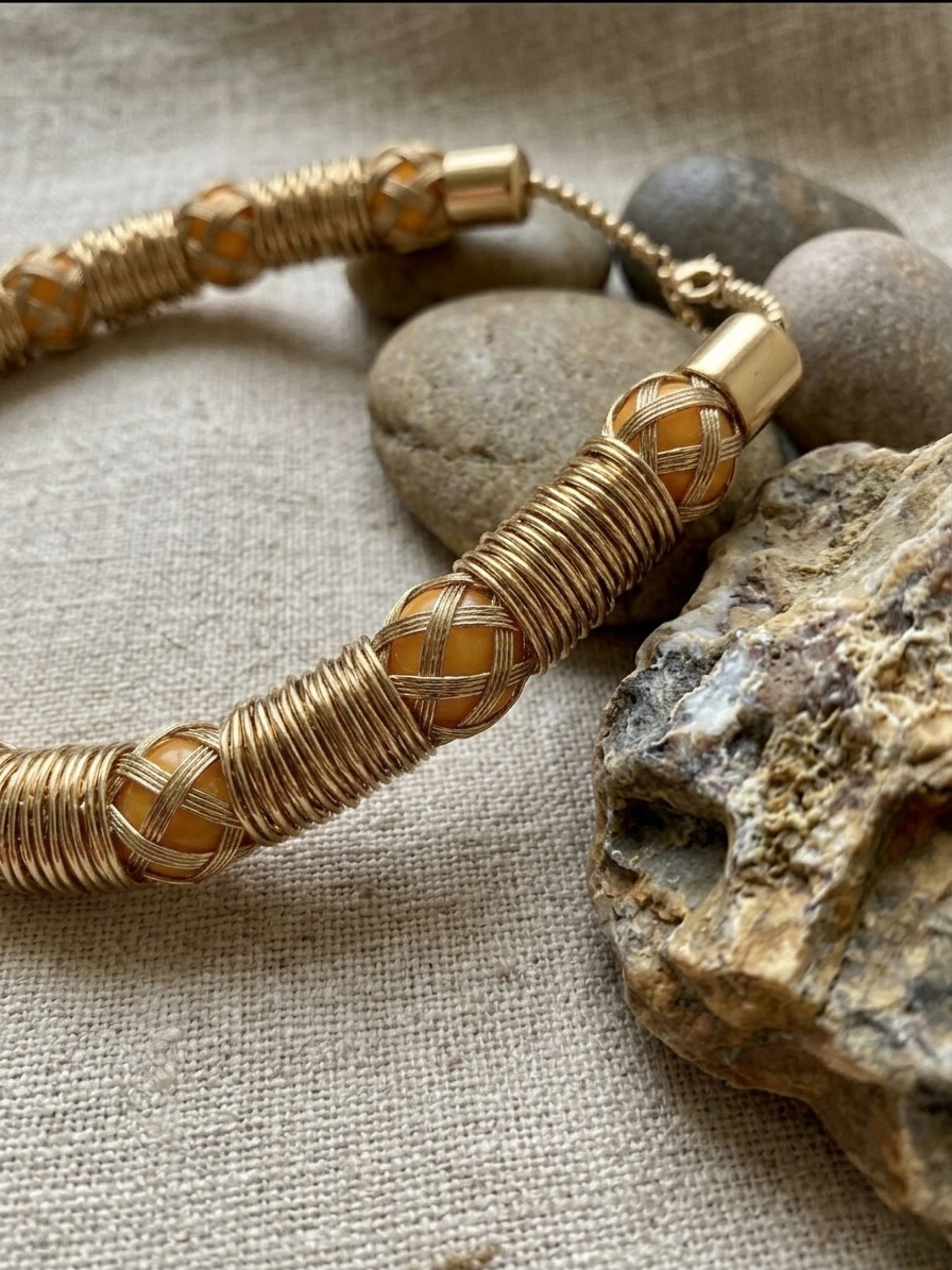 Wire Wrapped Stone Choker