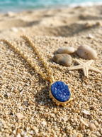 Ocean Blue Druzy Necklace
