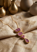Pink Druzy Pendant Necklace