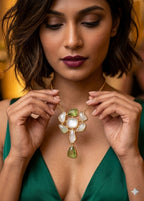 Multi-Gemstone Cluster Necklace