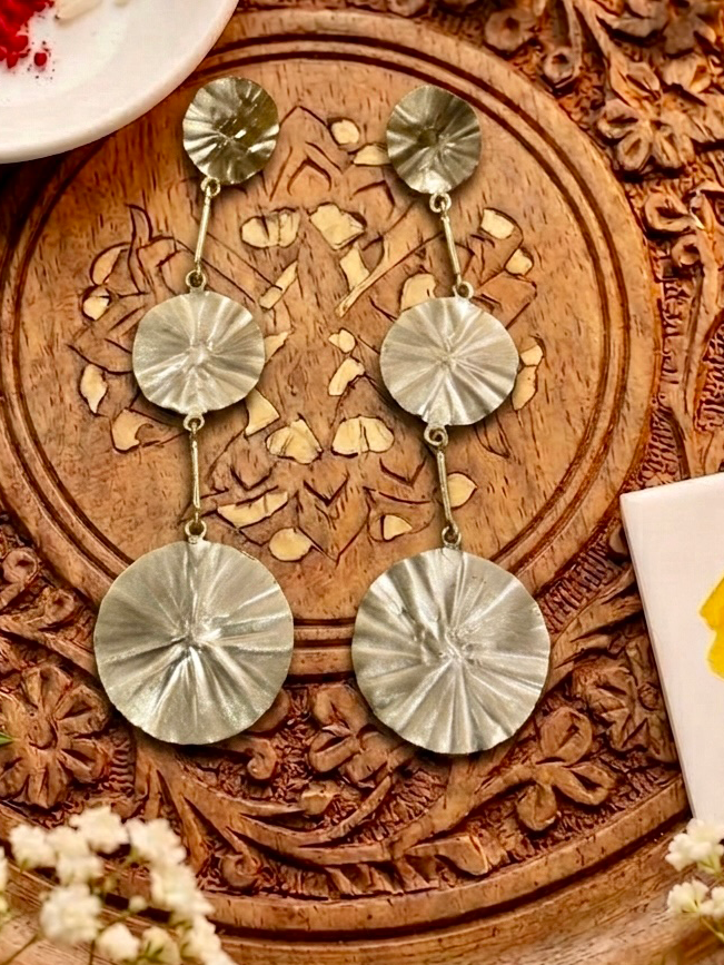 Three-Tier Statement Earrings