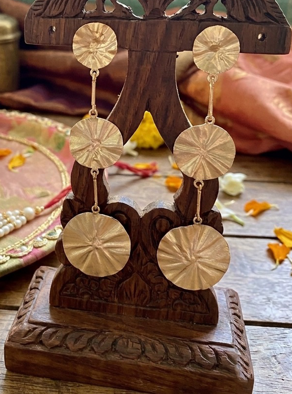 Three-Tier Statement Earrings