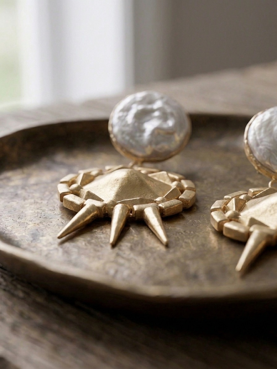 Sunburst Spike Baroque Earrings