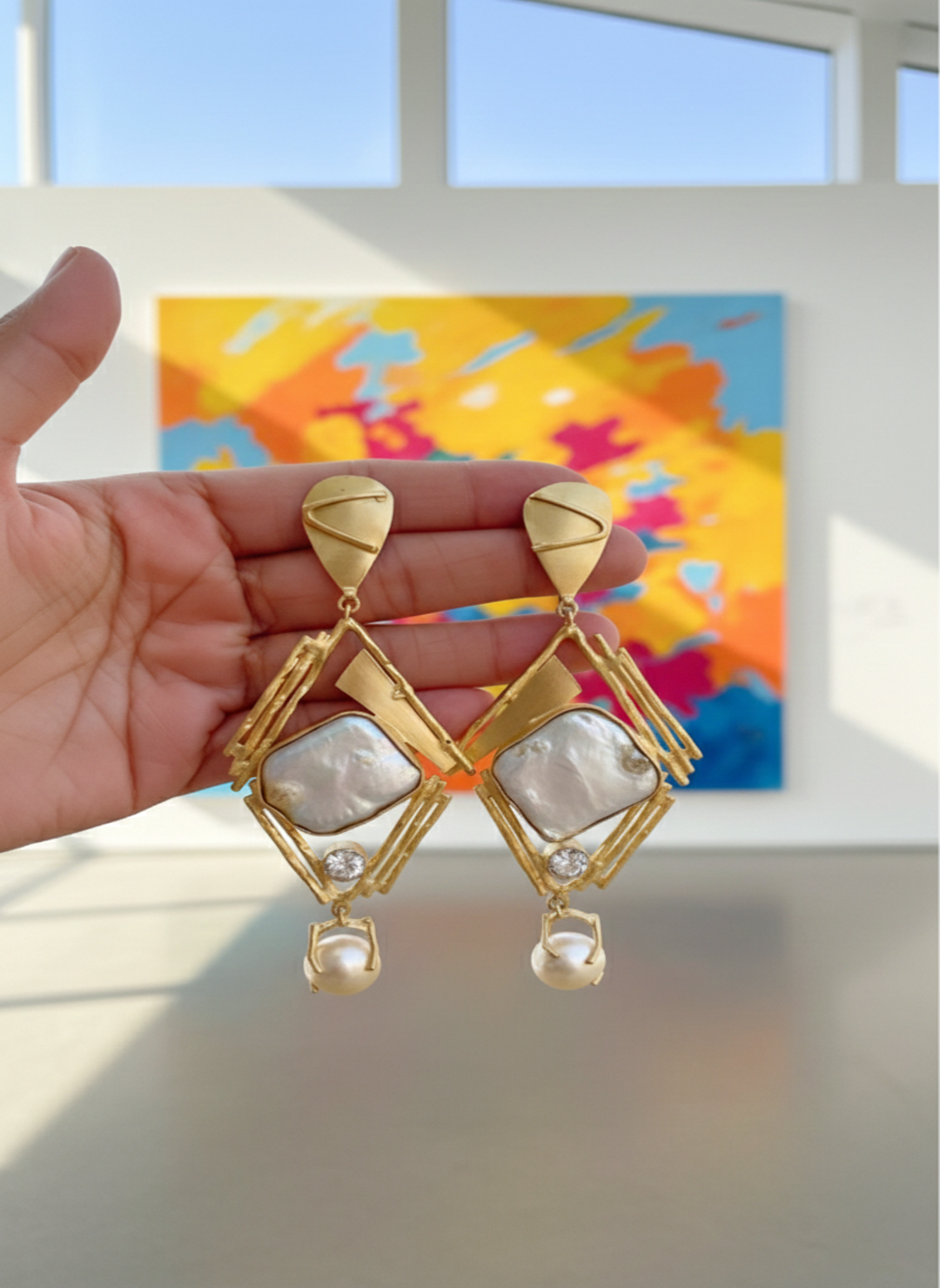 Pearl Tringle Earrings