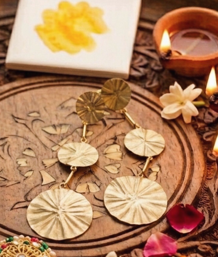 Three-Tier Statement Earrings