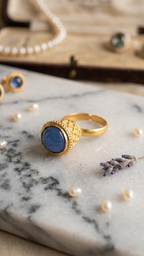 Basket-Set Ring (Blue)