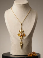 Sculptural Gold Pendant Necklace