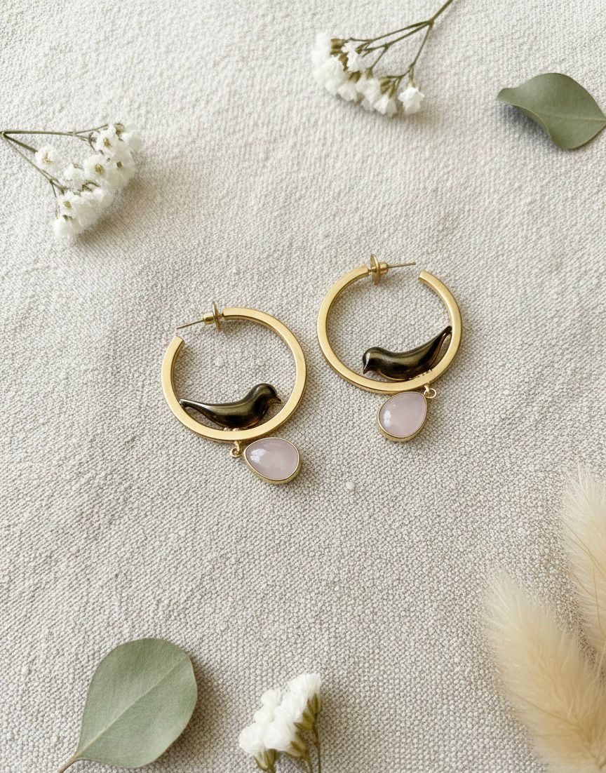 Bird Hoops Earrings