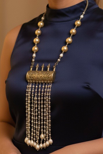 Pearl Waterfall Tassel Necklace